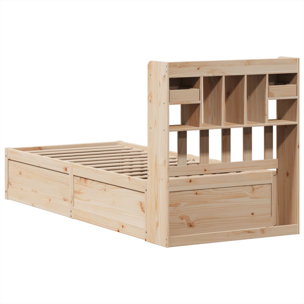 sengeramme uden madras 90x190 cm massivt fyrretræ