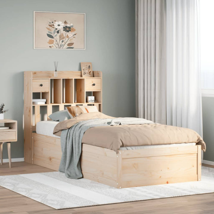 sengeramme uden madras 90x190 cm massivt fyrretræ