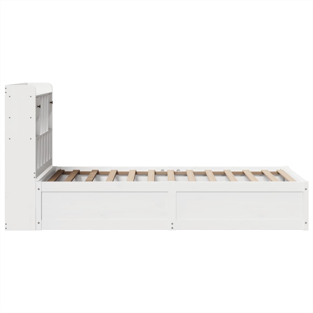 sengeramme uden madras 90x190 cm massivt fyrretræ hvid