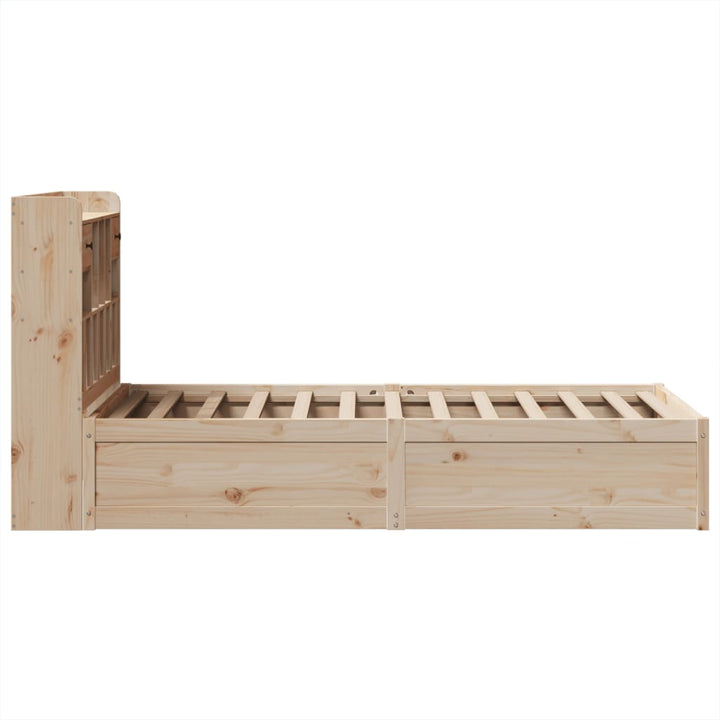 sengeramme uden madras 75x190 cm massivt fyrretræ