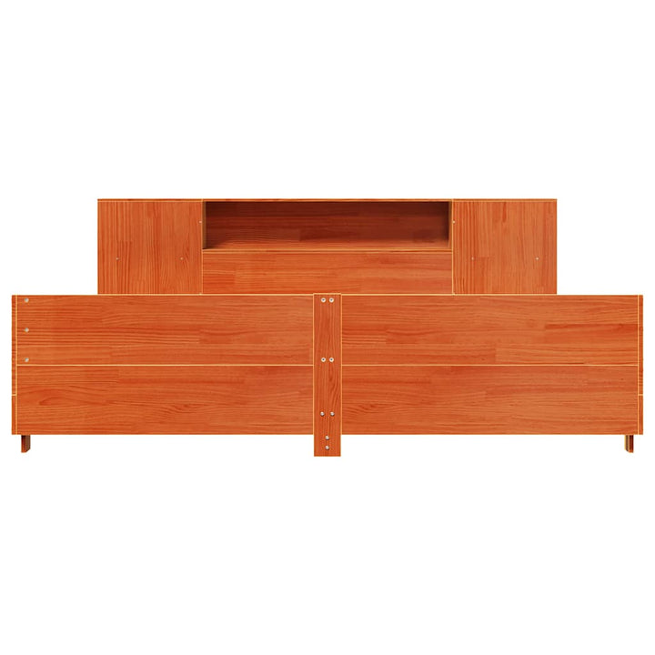 sengeramme uden madras 200x200 cm massivt fyrretræ gyldenbrun