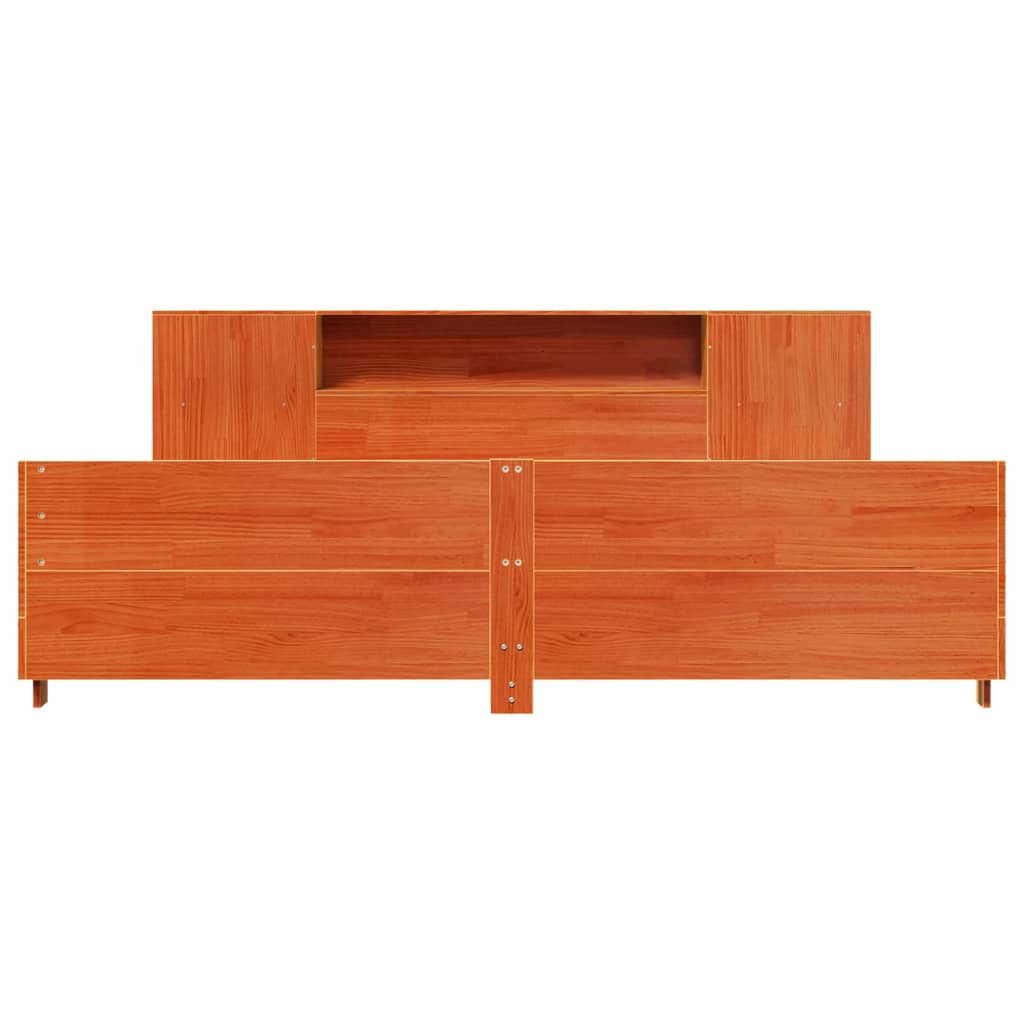 sengeramme uden madras 180x200 cm massivt fyrretræ gyldenbrun