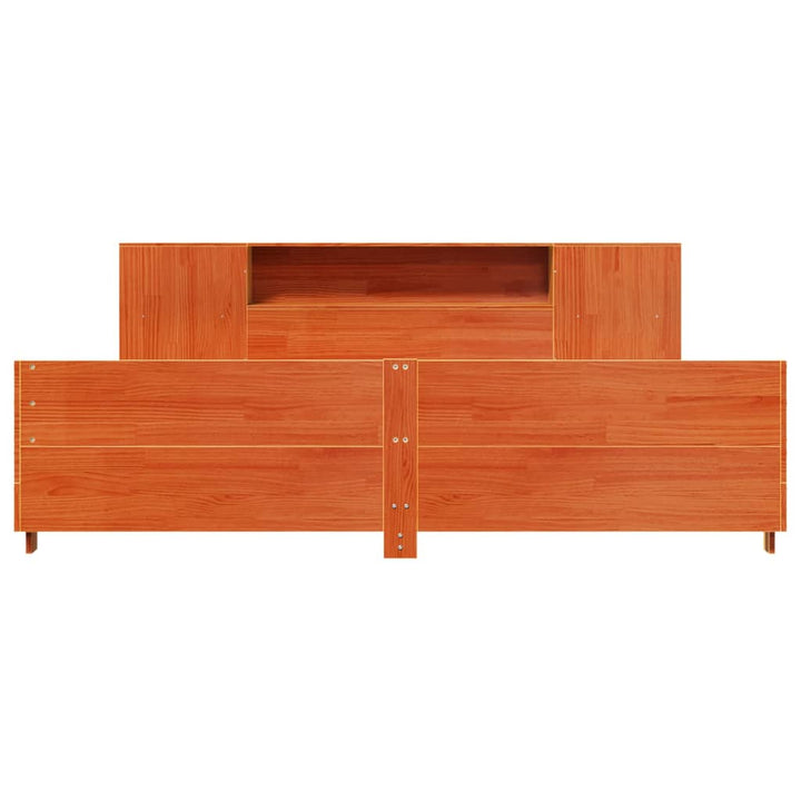 sengeramme uden madras 180x200 cm massivt fyrretræ gyldenbrun