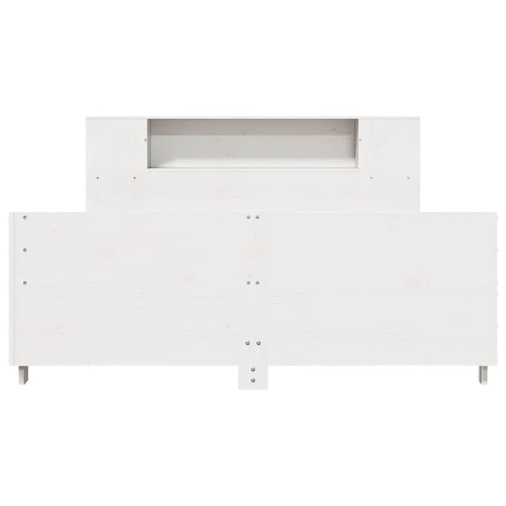 sengeramme uden madras 140x200 cm massivt fyrretræ hvid