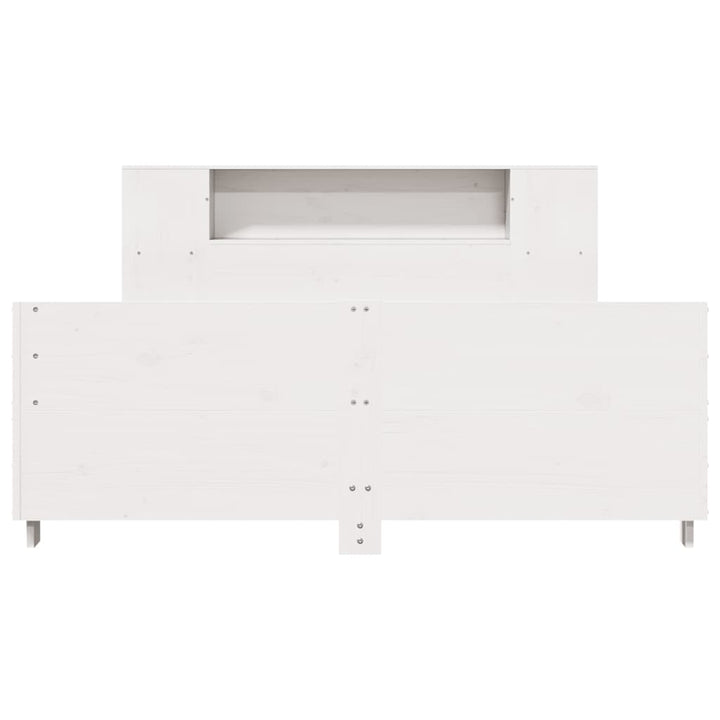 sengeramme uden madras 140x190 cm massivt fyrretræ hvid