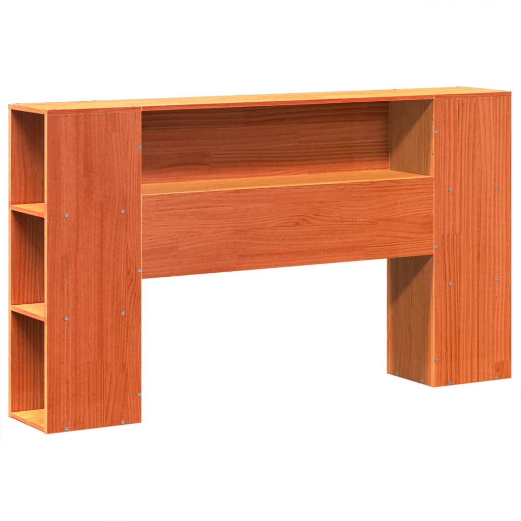 sengeramme uden madras 135x190 cm massivt fyrretræ brun