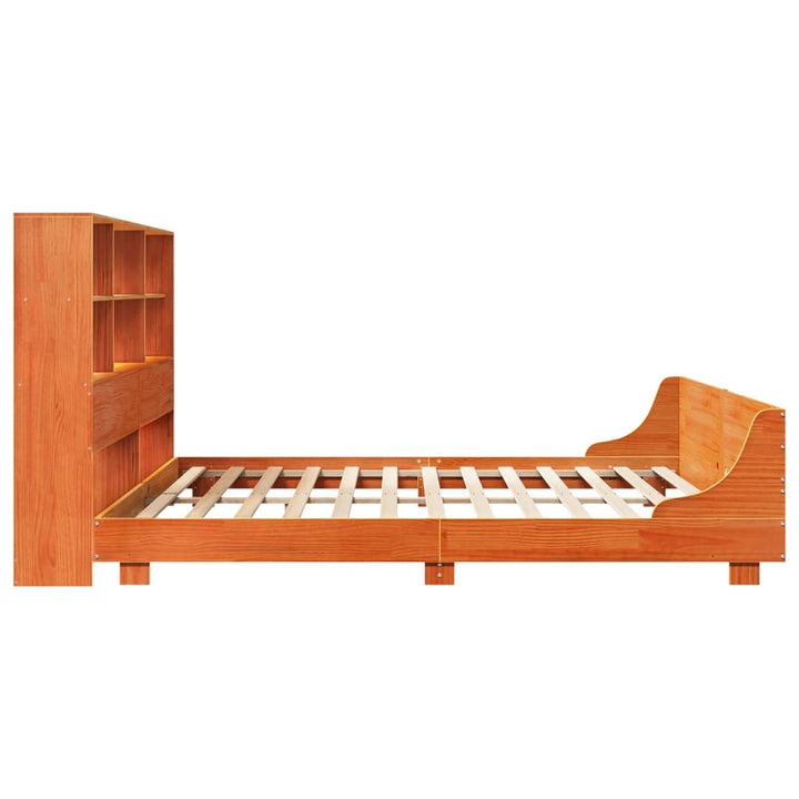 sengeramme uden madras 180x200 cm massivt fyrretræ gyldenbrun