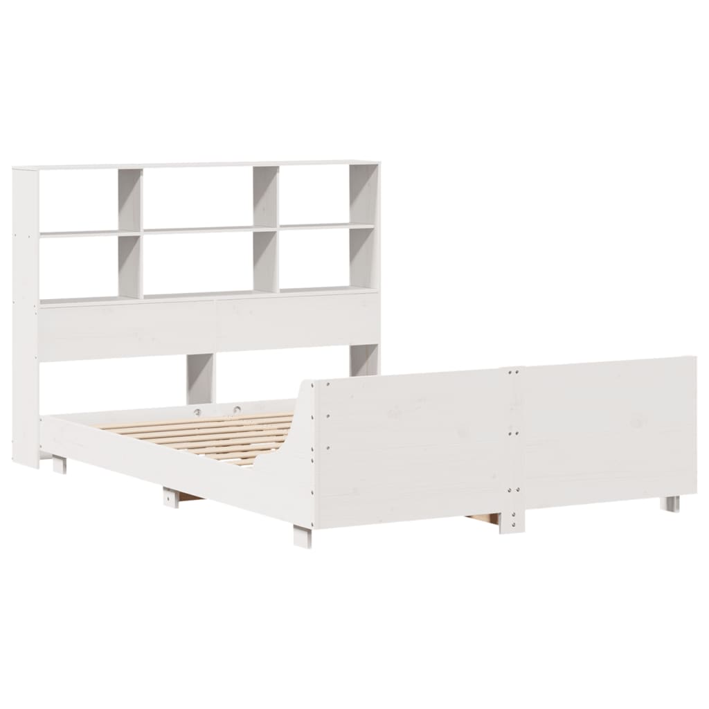 sengeramme uden madras 160x200 cm massivt fyrretræ hvid