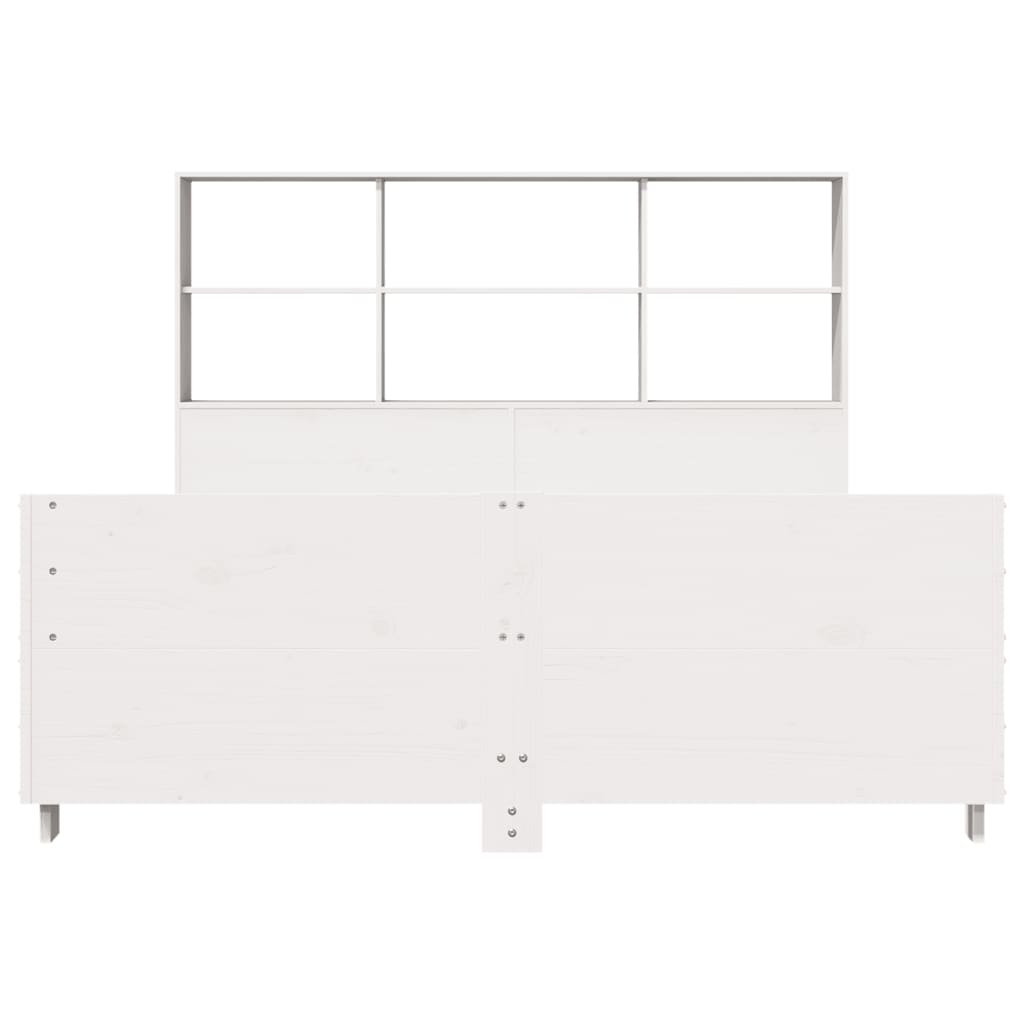 sengeramme uden madras 160x200 cm massivt fyrretræ hvid