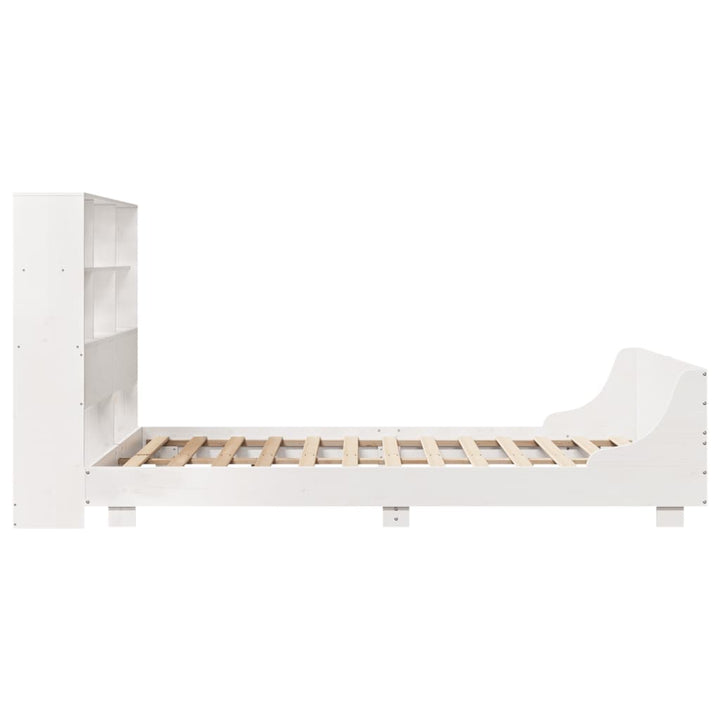 sengeramme uden madras 160x200 cm massivt fyrretræ hvid