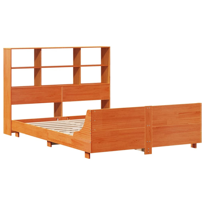 sengeramme uden madras 120x190 cm massivt fyrretræ gyldenbrun