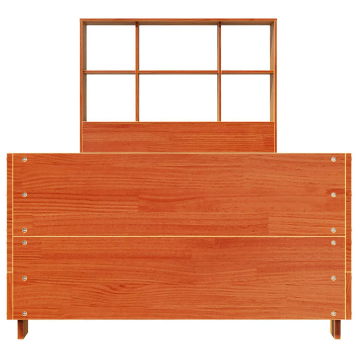 sengeramme uden madras 75x190 cm massivt fyrretræ gyldenbrun