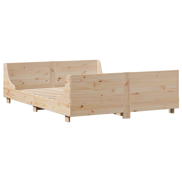 sengeramme uden madras 160x200 cm massivt fyrretræ