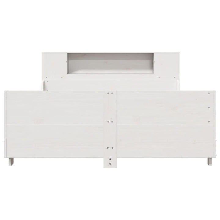 sengeramme uden madras 150x200 cm massivt fyrretræ hvid