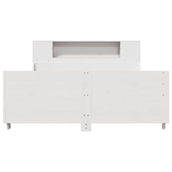 sengeramme uden madras 140x200 cm massivt fyrretræ hvid