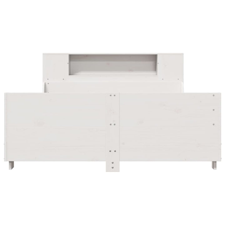 sengeramme uden madras 140x190 cm massivt fyrretræ hvid