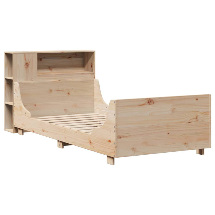 sengeramme uden madras 75x190 cm massivt fyrretræ