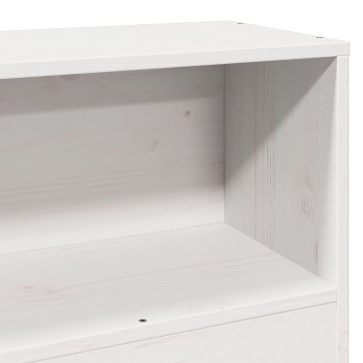 sengeramme uden madras 75x190 cm massivt fyrretræ hvid