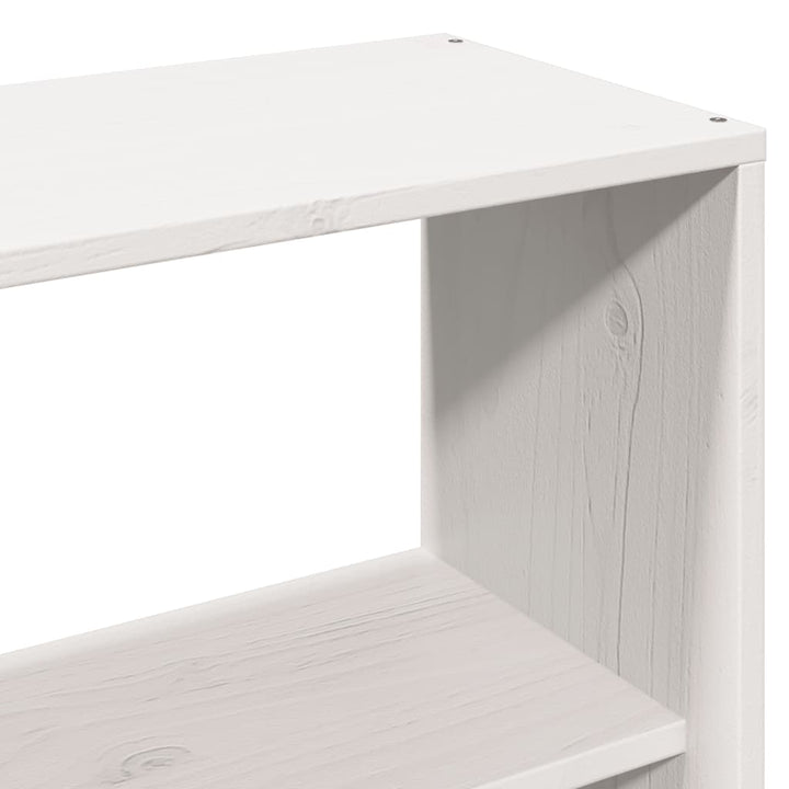 seng med reol uden madras 160x200 cm massivt træ hvid