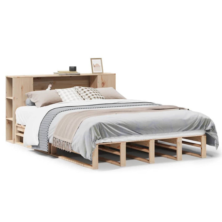 seng med reol uden madras 160x200 cm massivt træ