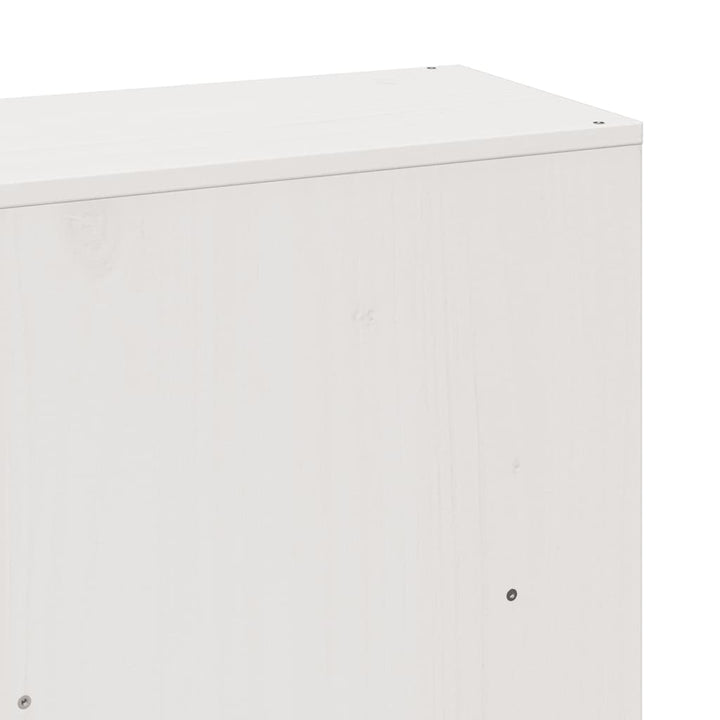 seng med reol uden madras 200x200 cm massivt træ hvid