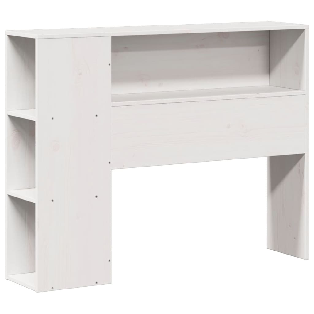 seng med reol uden madras 75x190 cm massivt træ hvid