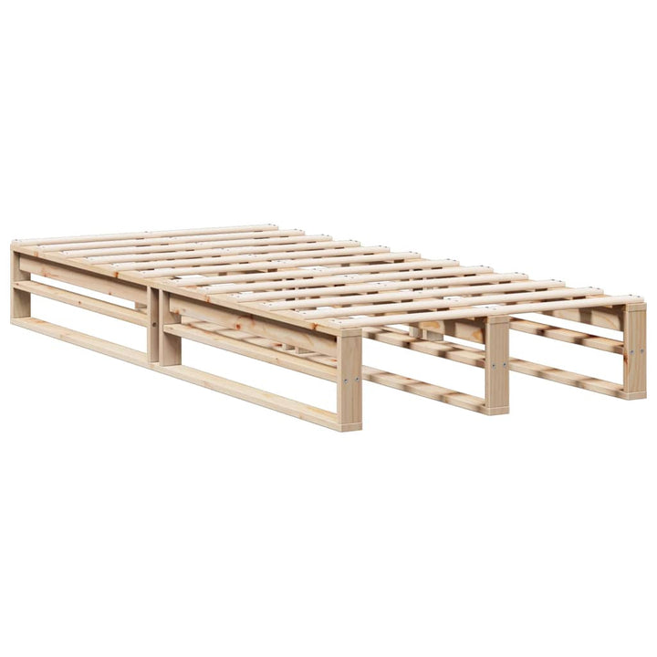 seng med reol uden madras 90x200 cm massivt fyrretræ