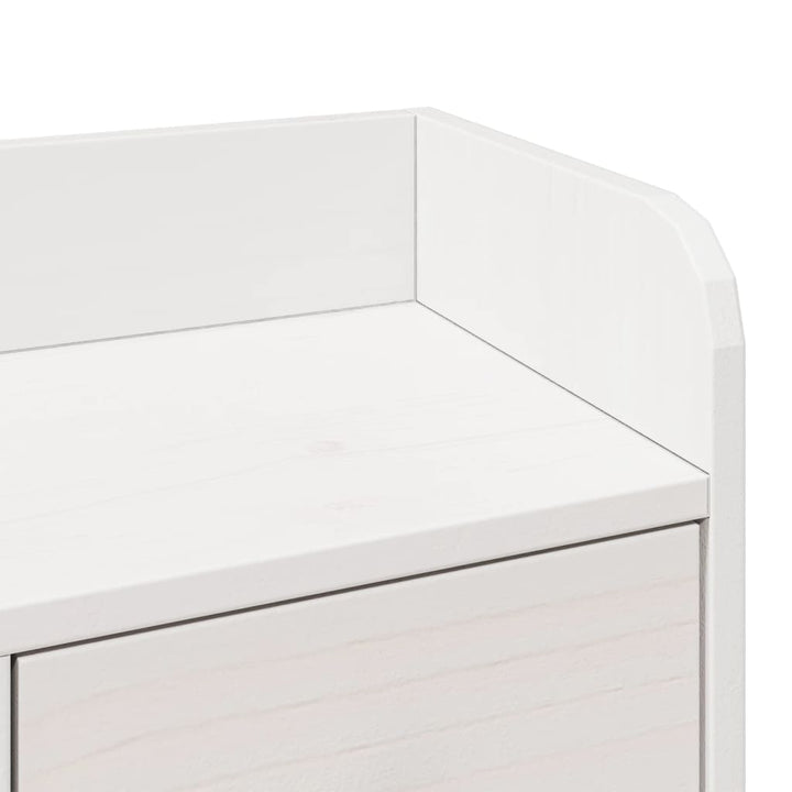 seng med reol uden madras 90x200 cm massivt fyrretræ hvid