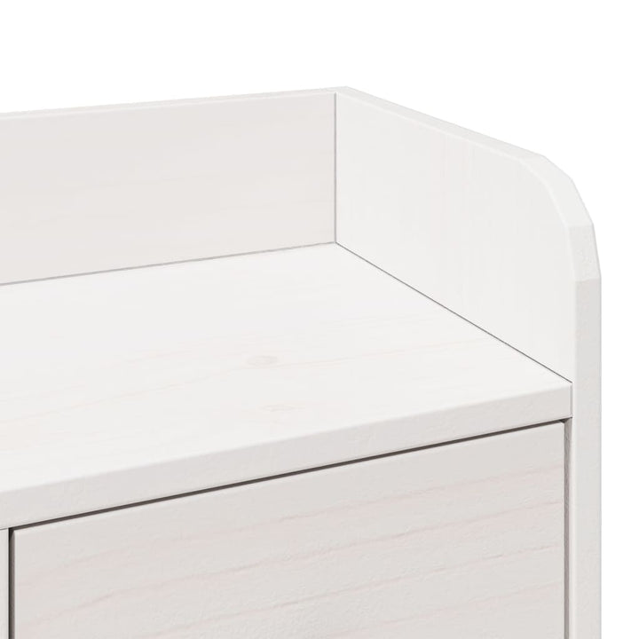 seng med reol uden madras 75x190 cm massivt fyrretræ hvid