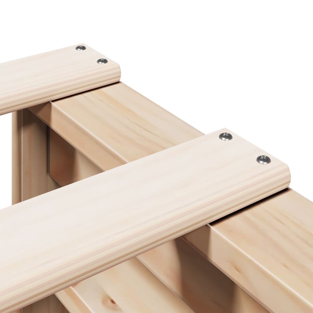 seng med reol uden madras 90x190 cm massivt fyrretræ