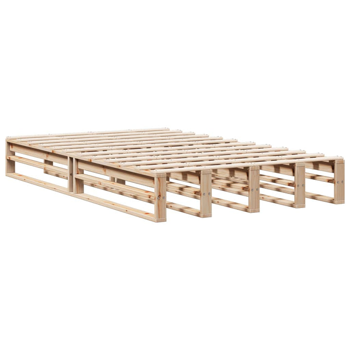 seng med reol uden madras 135x190 cm massivt fyrretræ