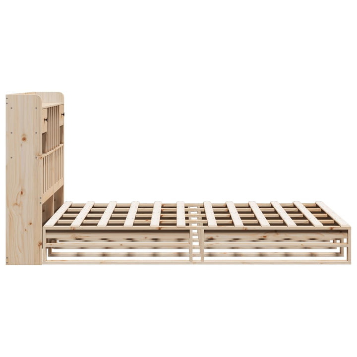 seng med reol uden madras 140x190 cm massivt fyrretræ