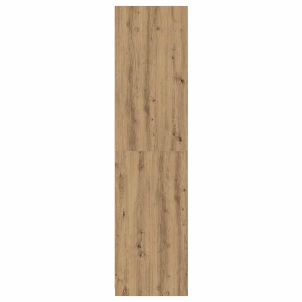 klædeskab 100x50x200 cm konstrueret træ egetræslook