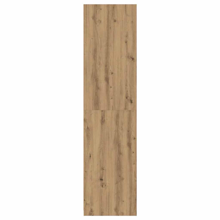 klædeskab 100x50x200 cm konstrueret træ egetræslook
