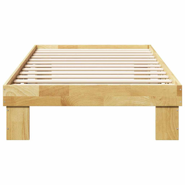 Sengeramme uden madras 75x190 cm Massivt træ Eg