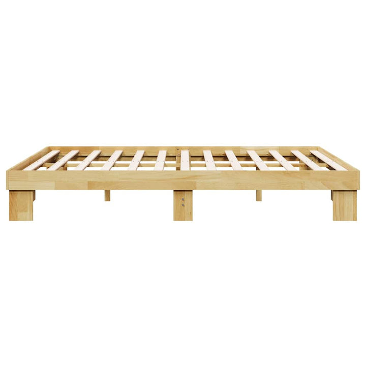 sengestel uden madras 135x190 cm massivt træ eg