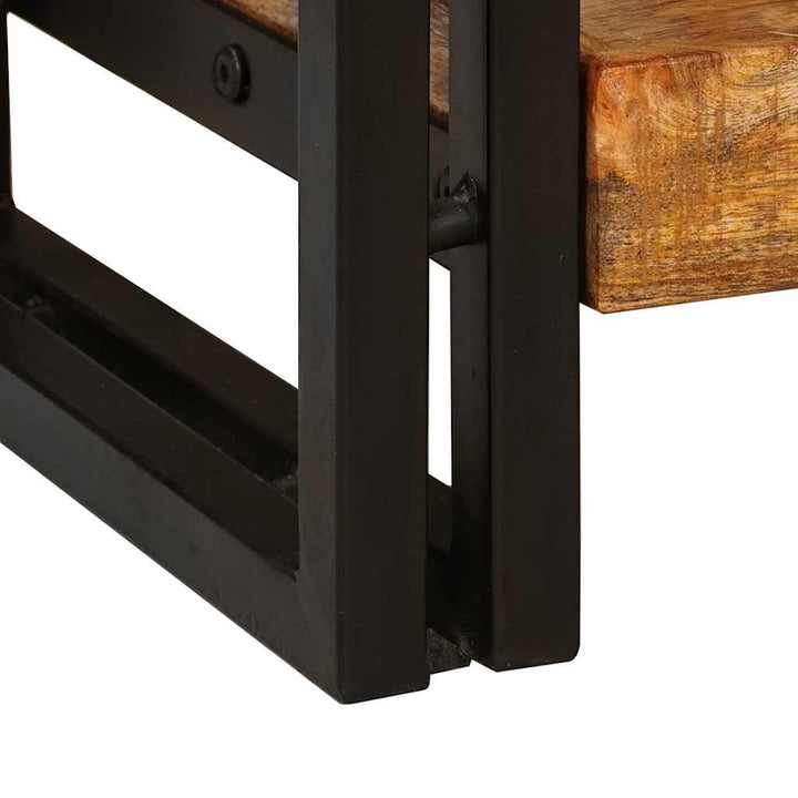 Konsolborde 2 pcs Brun 161 x 33 x 75 cm Massivt mangotræ