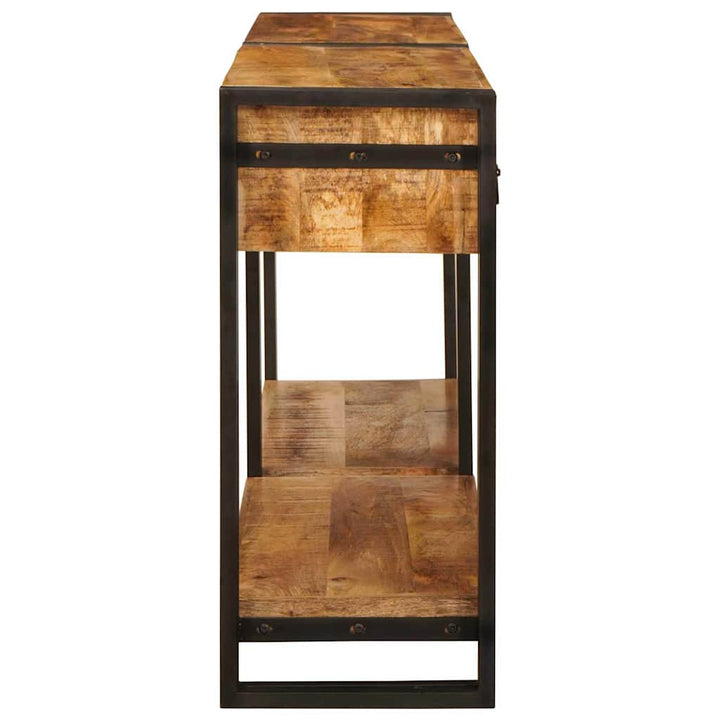 Konsolborde 2 pcs Brun 161 x 33 x 75 cm Massivt mangotræ