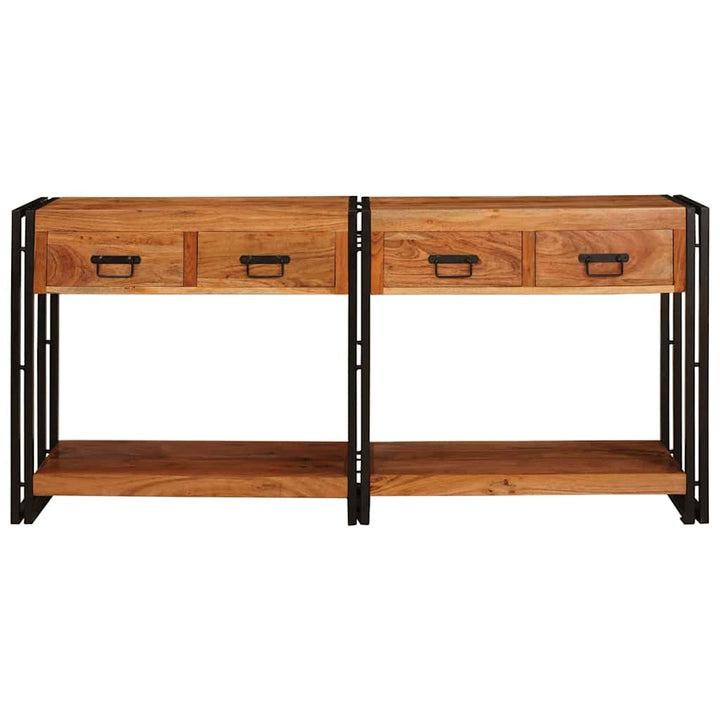 Konsolborde 2 pcs Brun 161 x 33 x 75 cm Massivt Akacietræ