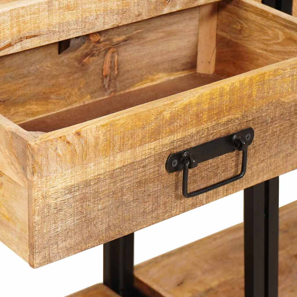 Konsolborde 2 pcs Brun 200 x 33 x 75 cm Massivt mangotræ