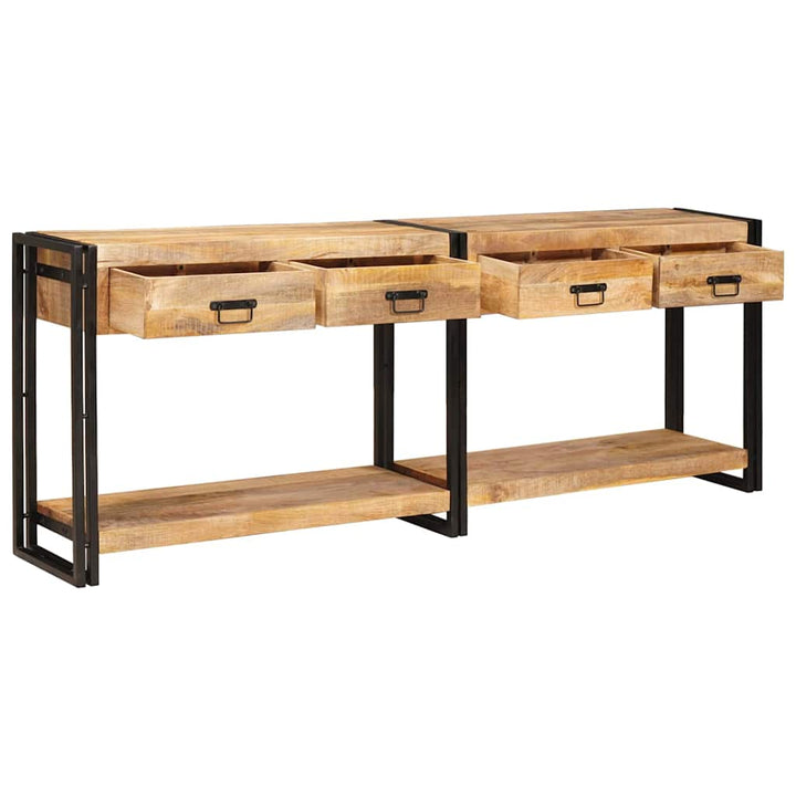 Konsolborde 2 pcs Brun 200 x 33 x 75 cm Massivt mangotræ