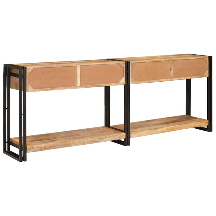 Konsolborde 2 pcs Brun 200 x 33 x 75 cm Massivt mangotræ