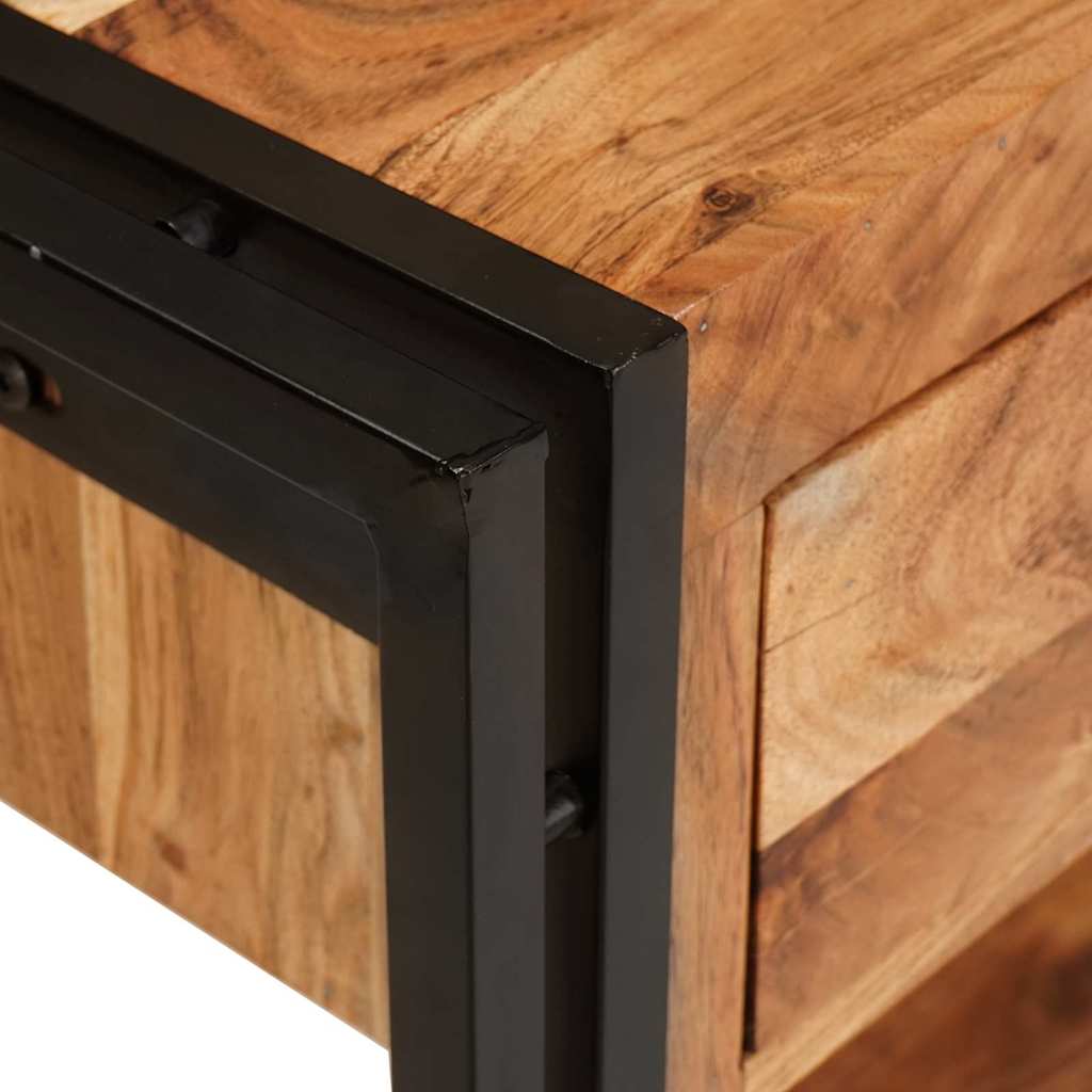 Konsolborde 2 pcs Brun 200 x 33 x 75 cm Massivt Akacietræ