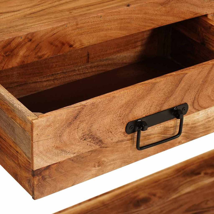Konsolborde 2 pcs Brun 200 x 33 x 75 cm Massivt Akacietræ