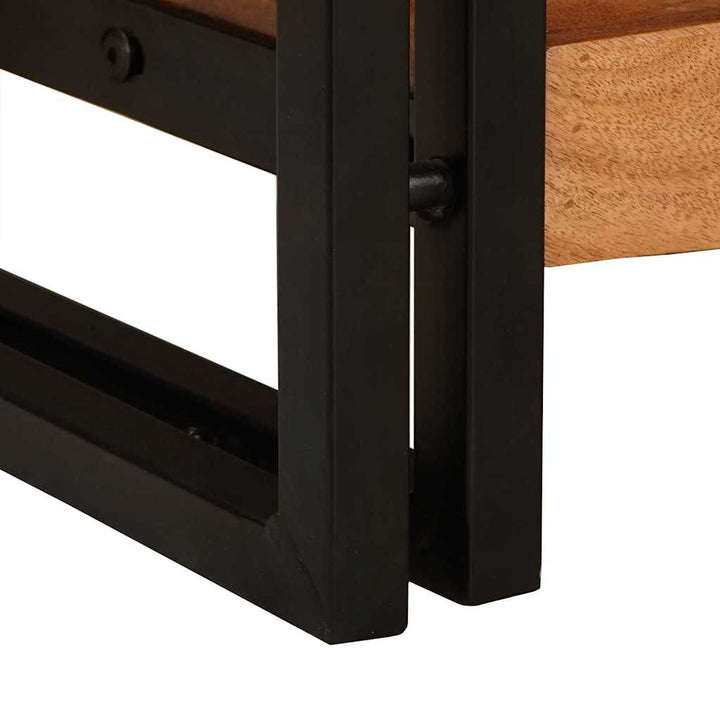 Konsolborde 2 pcs Brun 200 x 33 x 75 cm Massivt Akacietræ