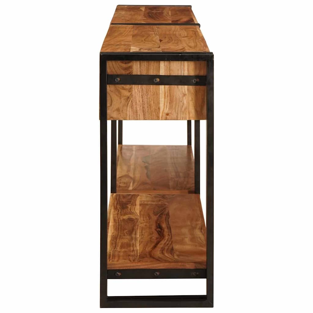 Konsolborde 2 pcs Brun 200 x 33 x 75 cm Massivt Akacietræ