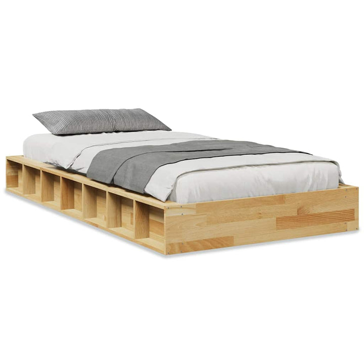 Sengeramme uden madras 80x200 cm Massivt træ Eg