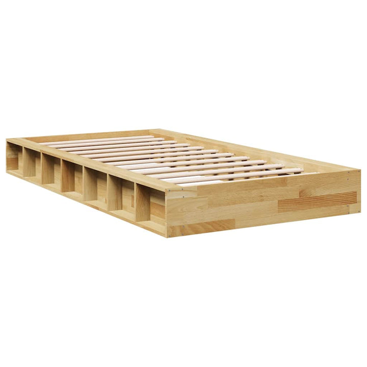 Sengeramme uden madras 80x200 cm Massivt træ Eg