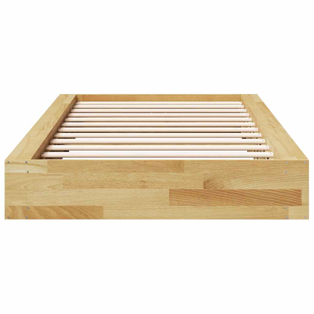 Sengeramme uden madras 100x200 cm Massivtræ Eg