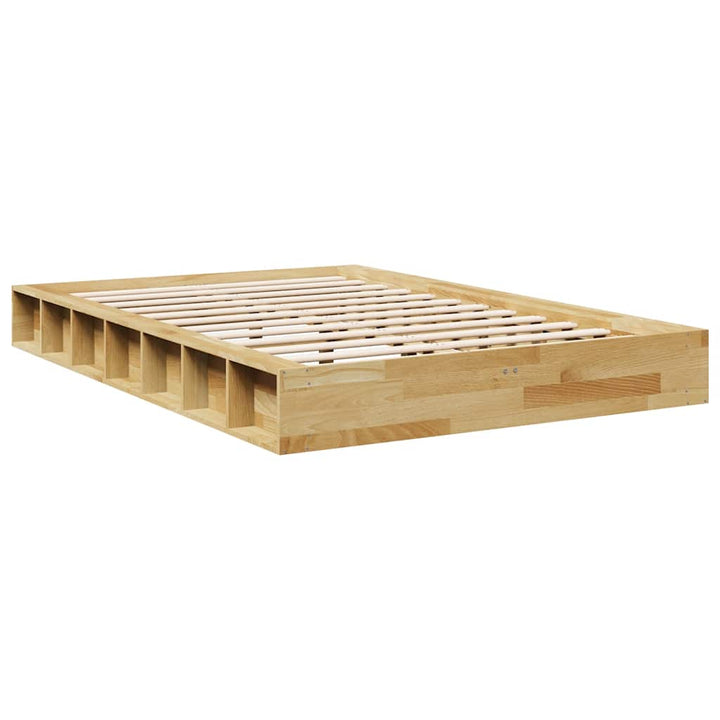 Sengeramme uden madras 120x200 cm Massivt træ Eg